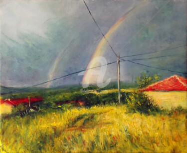 Landscape with a rainbow